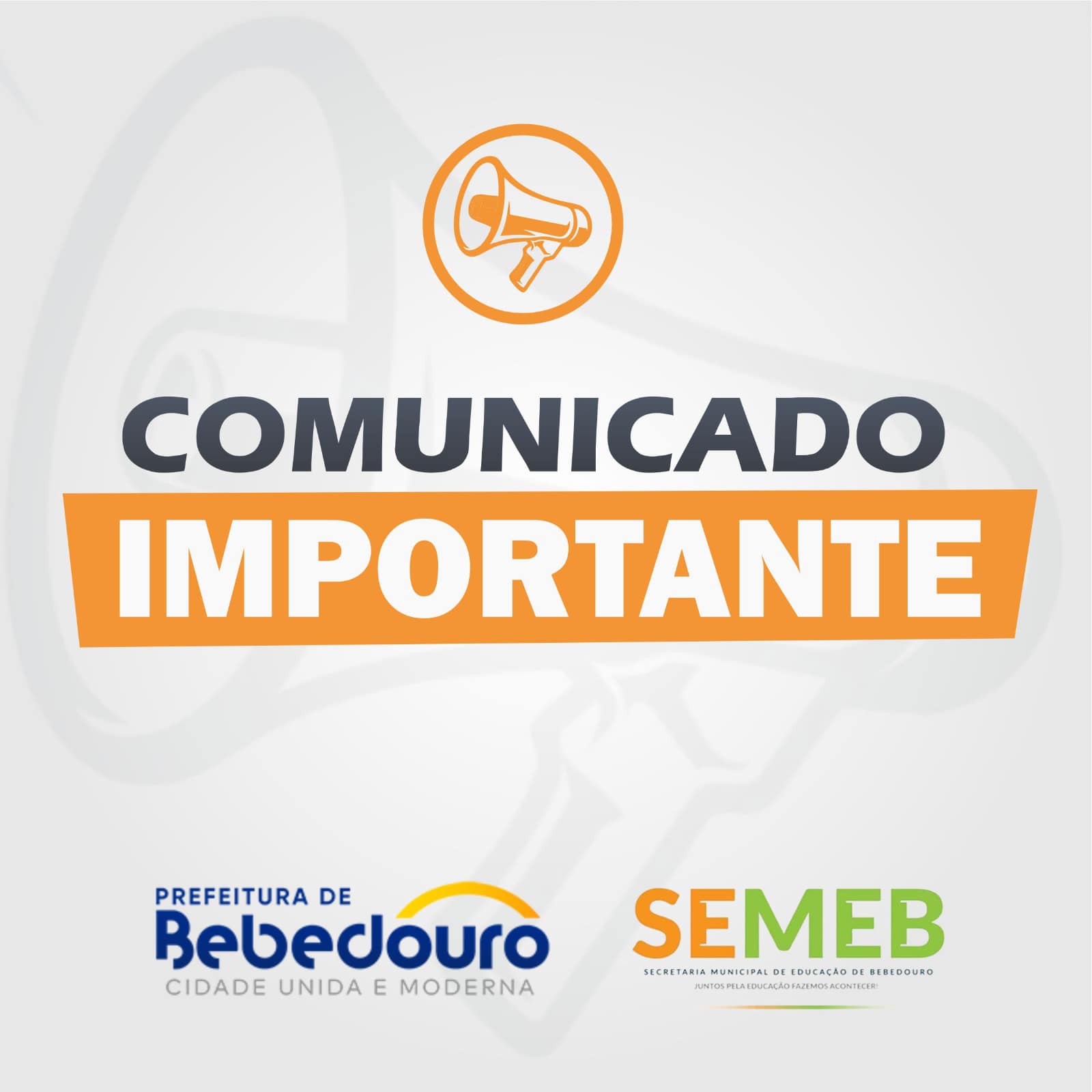 Comunicado importante! 