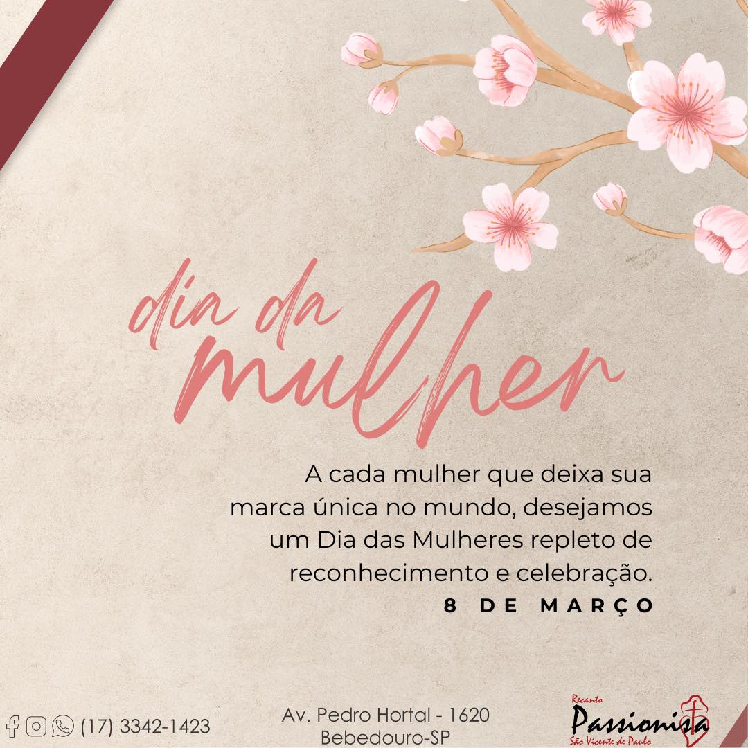 Feliz Dia Internacional da Mulher 