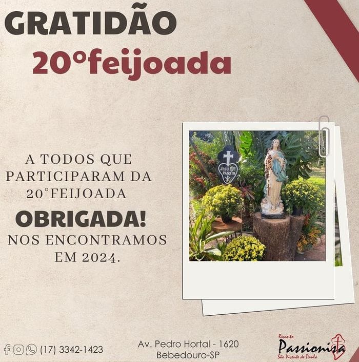 Gratid�o 20� feijoada 