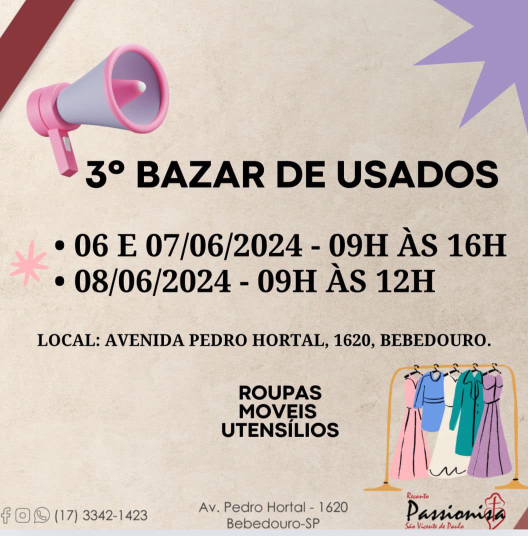 3� Bazar Beneficente de Usados 
